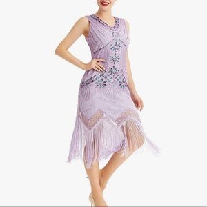 Lavender 1920’s  flapper dress